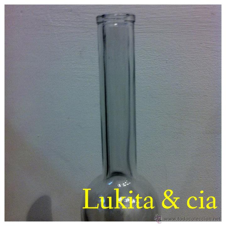 Botellas antiguas: BOTELLA DE CRISTAL TRANSPARENTE. - Foto 4
