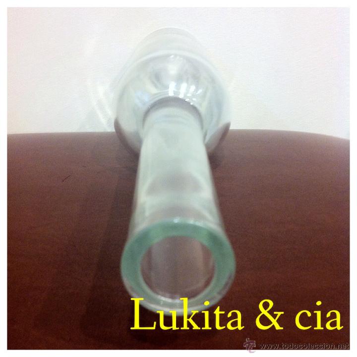 Botellas antiguas: BOTELLA DE CRISTAL TRANSPARENTE. - Foto 6