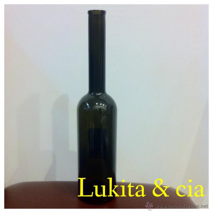 Botellas antiguas: BOTELLA DE CRISTAL OSCURO. - Foto 2