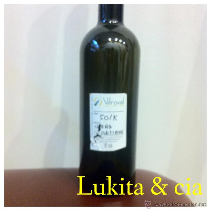 Botellas antiguas: BOTELLA DE CRISTAL OSCURO. - Foto 4