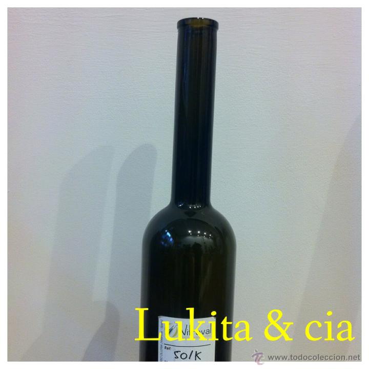 Botellas antiguas: BOTELLA DE CRISTAL OSCURO. - Foto 5