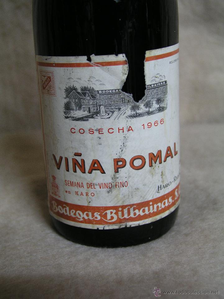 Botellas antiguas: VI&Ntilde;A POMAL. COSECHA 1966. - Foto 1