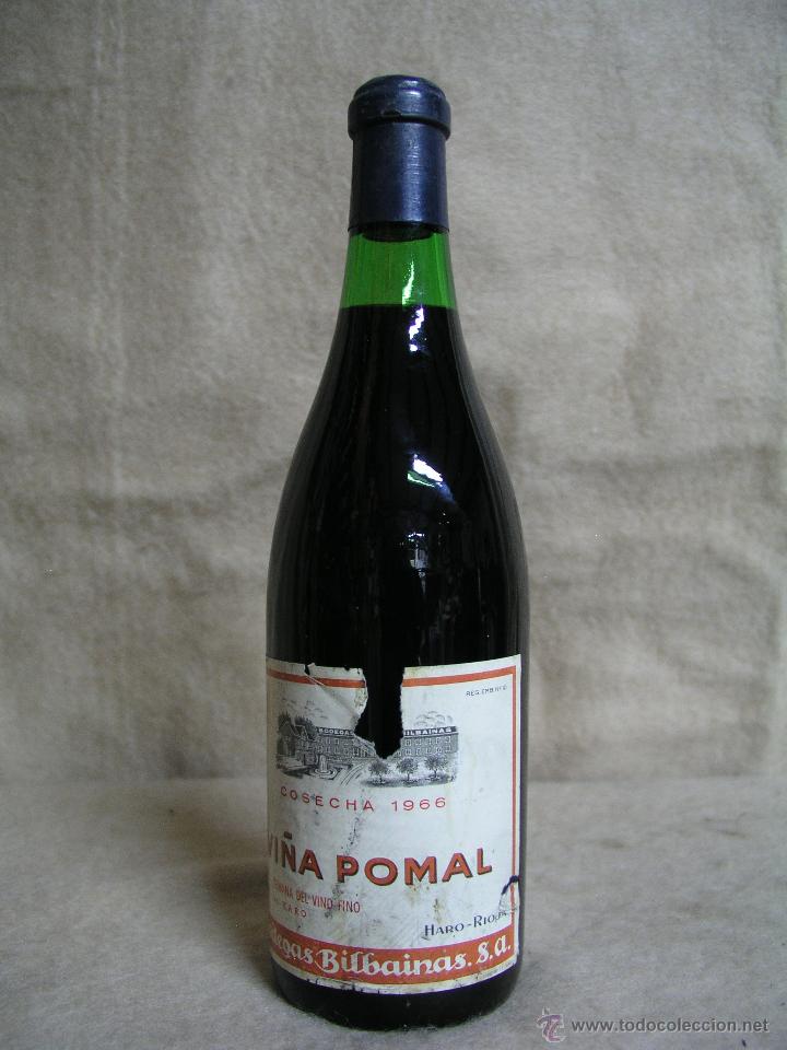 Botellas antiguas: VI&Ntilde;A POMAL. COSECHA 1966. - Foto 4