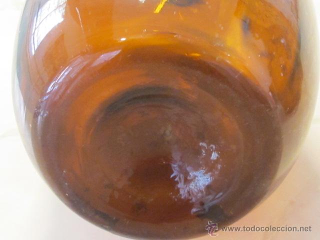 Botellas antiguas: 2 botellas de vidrio &aacute;mbar - Foto 4