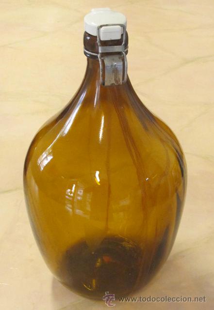 Botellas antiguas: 2 botellas de vidrio &aacute;mbar - Foto 5