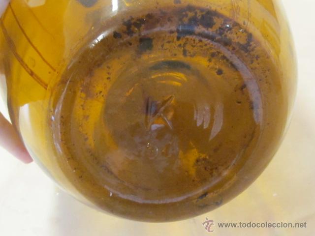 Botellas antiguas: 2 botellas de vidrio &aacute;mbar - Foto 7