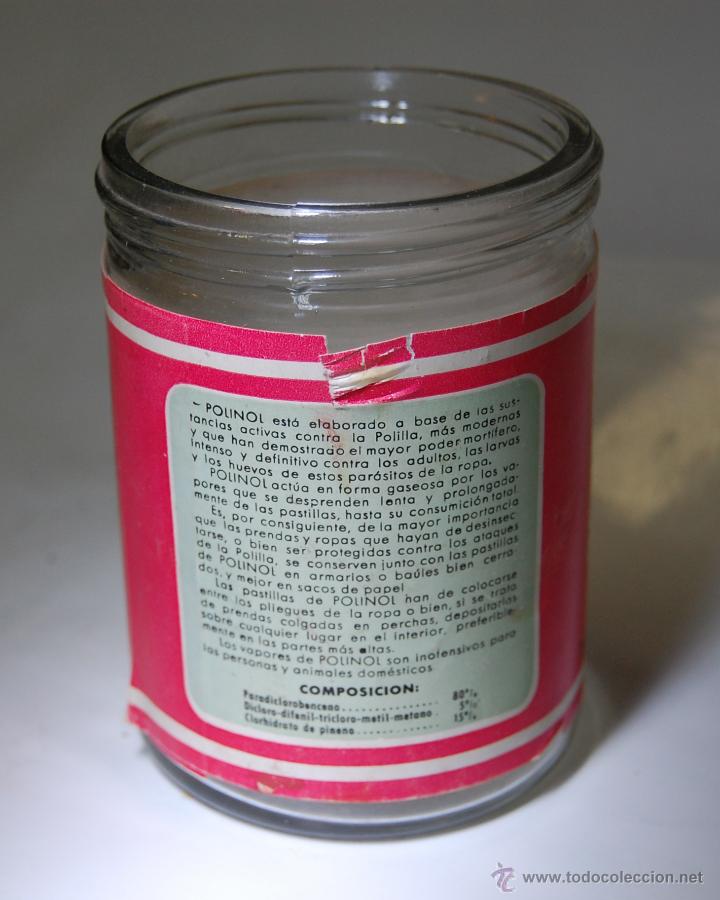 Botellas antiguas: frasco de polinol para la polilla - Foto 2