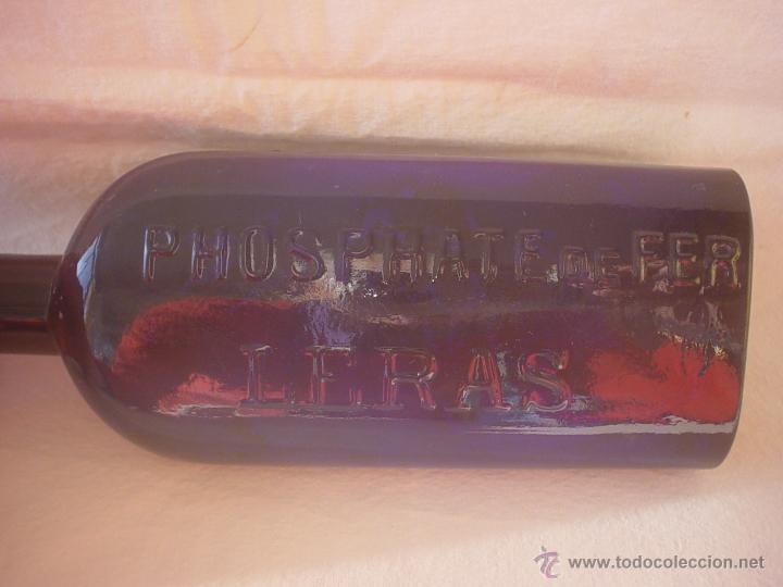 Botellas antiguas: PHOSPHATE DE FER - LERAS - FOSFATO DE FER - Foto 2