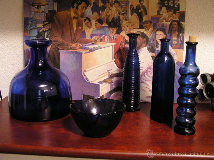 Botellas antiguas: CRISTAL AZUL - Foto 2