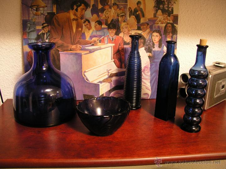 Botellas antiguas: CRISTAL AZUL - Foto 4