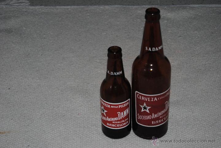 Botellas antiguas: BOTELLAS CERVEZA DAMM  SERIGRAFIADAS - Foto 1