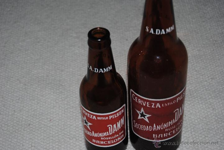 Botellas antiguas: BOTELLAS CERVEZA DAMM  SERIGRAFIADAS - Foto 2