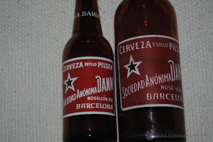 Botellas antiguas: BOTELLAS CERVEZA DAMM  SERIGRAFIADAS - Foto 3