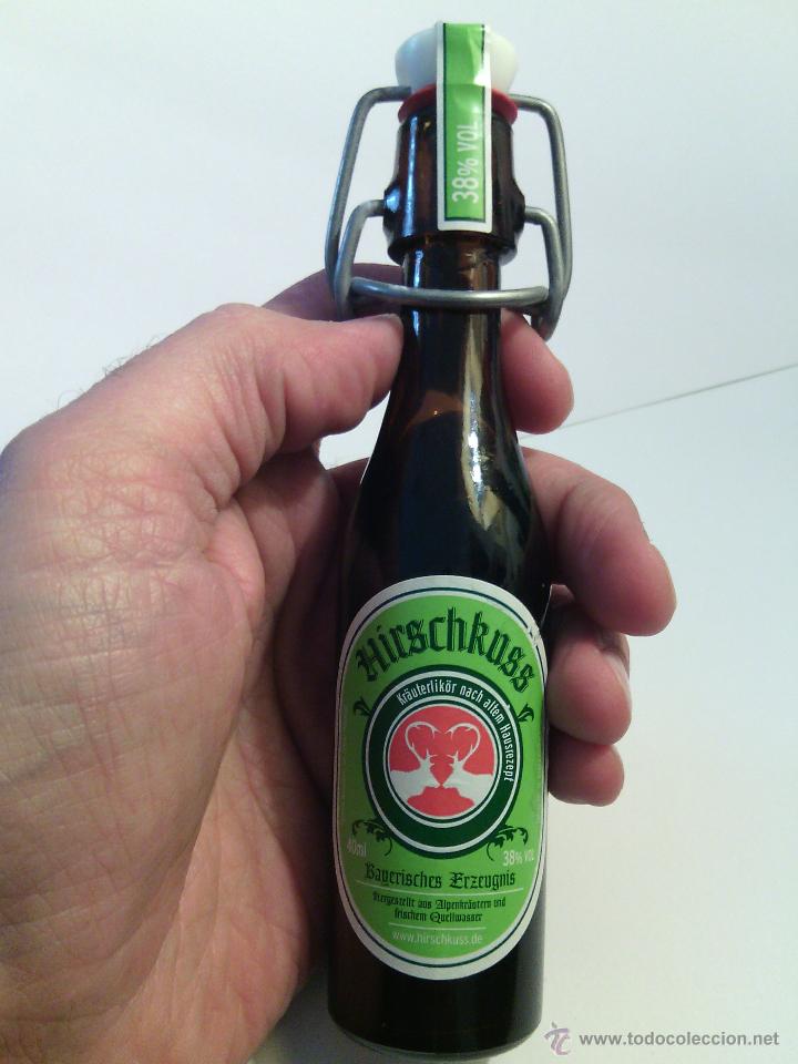 Botellas antiguas: Miniatura de Hirschkuss. - Foto 1