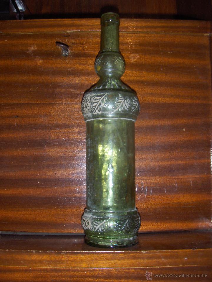 Botellas antiguas: ANTIGUA BOTELLA DE LICOR O JARABE. - Foto 1
