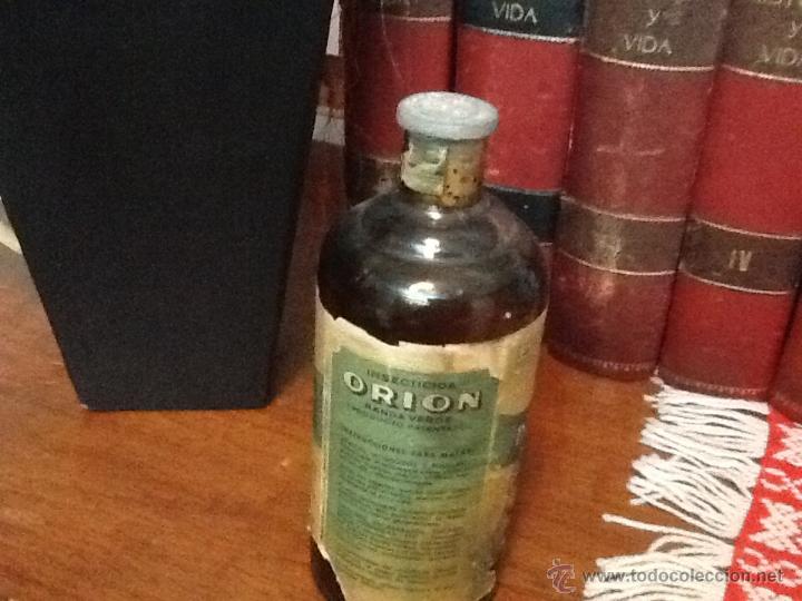 Botellas antiguas: Orion, insecticida botella cerrada - Foto 2