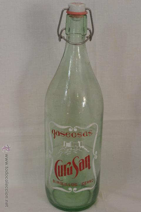 Botellas antiguas: Botella gaseosa GURU SAN - Foto 1