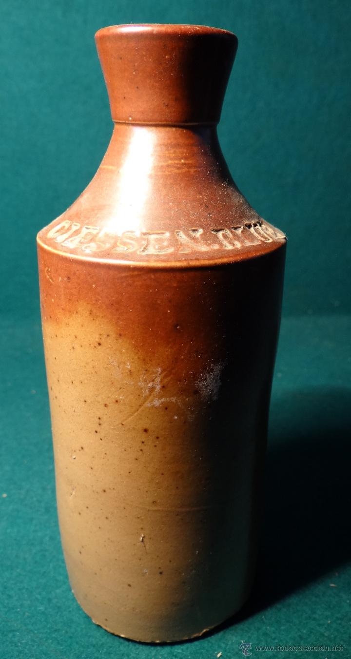 Botellas antiguas: GIESSEN BLEU .STONEWARE. BOTELLA INGLESA EN GRES PARA TINTA - Foto 1