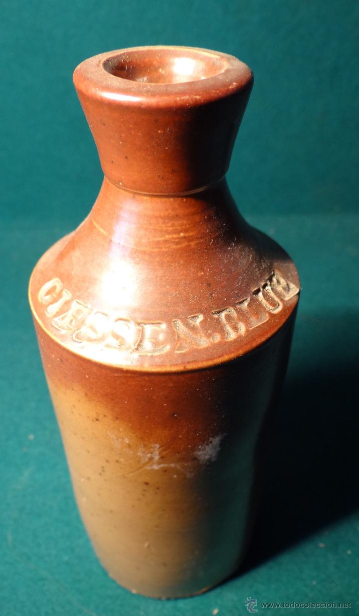 Botellas antiguas: GIESSEN BLEU .STONEWARE. BOTELLA INGLESA EN GRES PARA TINTA - Foto 2