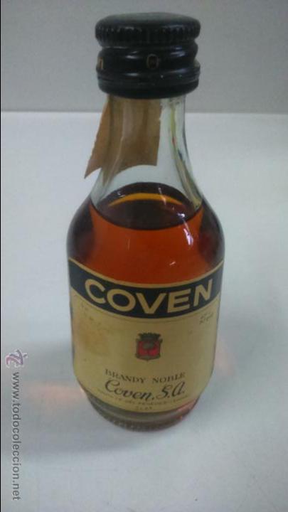 Botellas antiguas: BOTELLA PEQUE&Ntilde;A. BRANDY COVEN - Foto 1