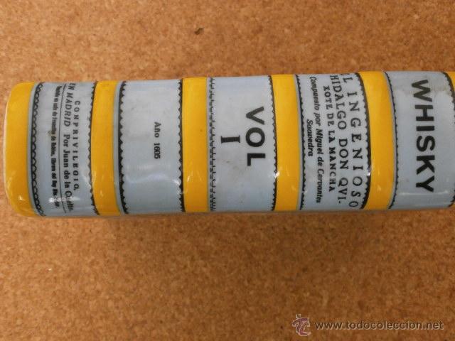 Botellas antiguas: 2 BOTELLAS EN CERAMICA EN FORMA DE LIBRO - Foto 5