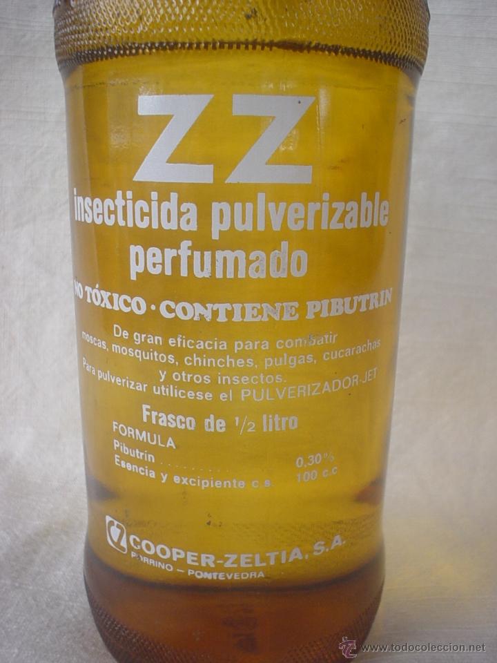 Botellas antiguas: INSECTICIDA ZZ - BOTELLA SIN ABRIR - Foto 2