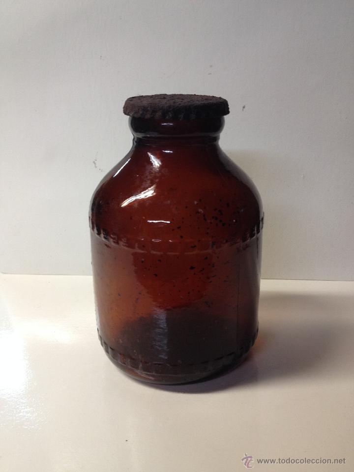 Botellas antiguas: BOTELLA TARRO CONSERVA CRISTAL - Foto 1