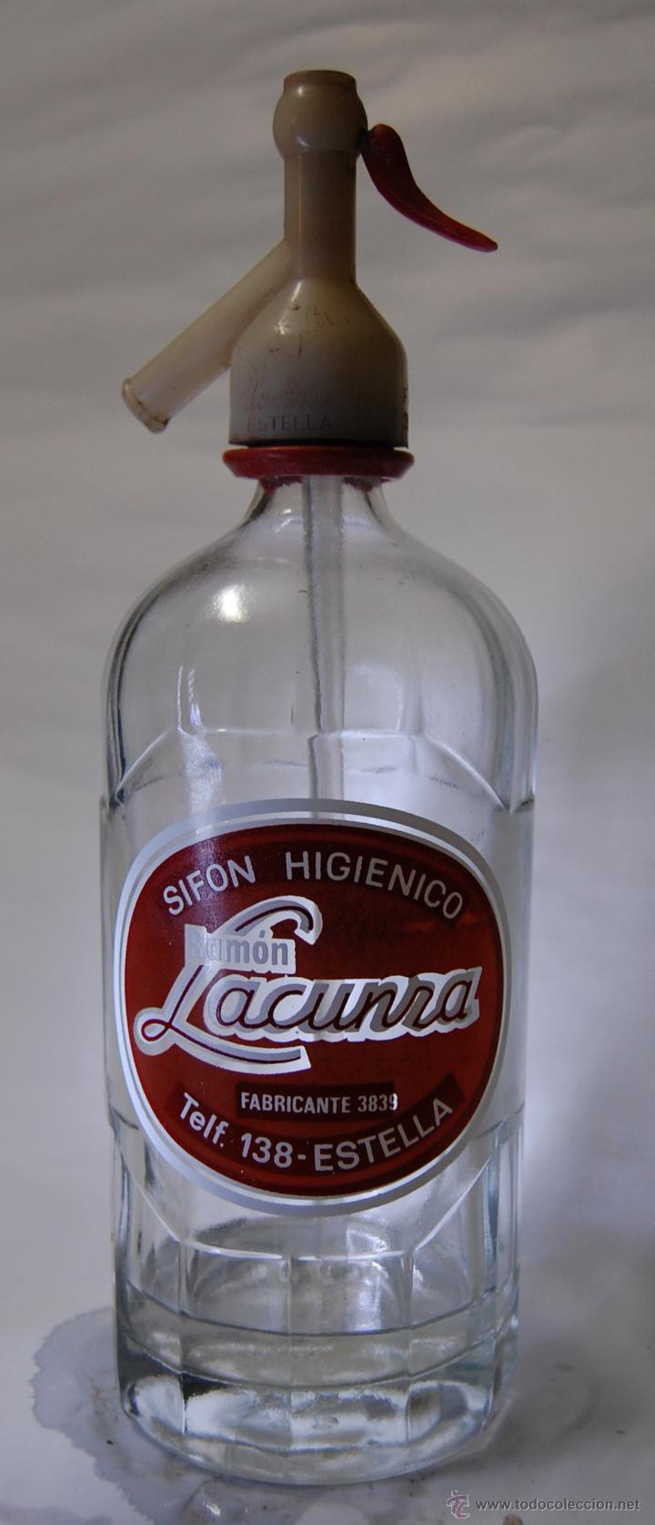 Botellas antiguas: SIF&Oacute;N LACUNZA DE ESTELLA - Foto 1