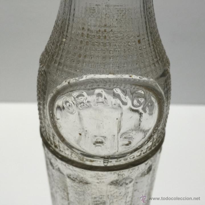 Botellas antiguas: ANTIGUA BOTELLA DE REFRESCO * ORANGE IRIS* LETRAS EN RELIEVE - Foto 2