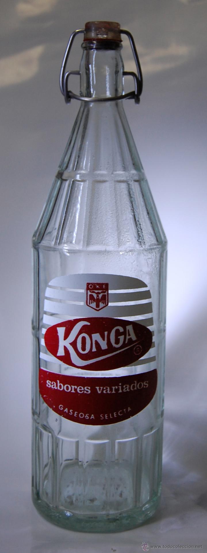 Botellas antiguas: BOTELLA DE GASEOSA KONGA DE OKESA // MODELO DIFERENTE - Foto 1