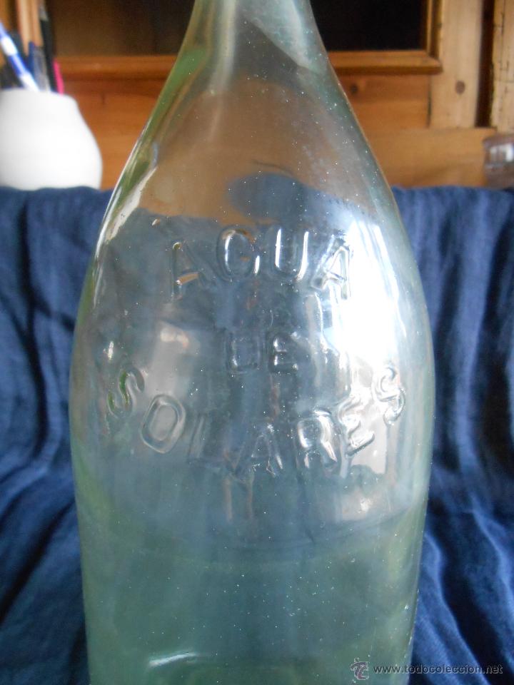Botellas antiguas: ANTIGUA BOTELLA DE AGUA DE SOLARES - Foto 2