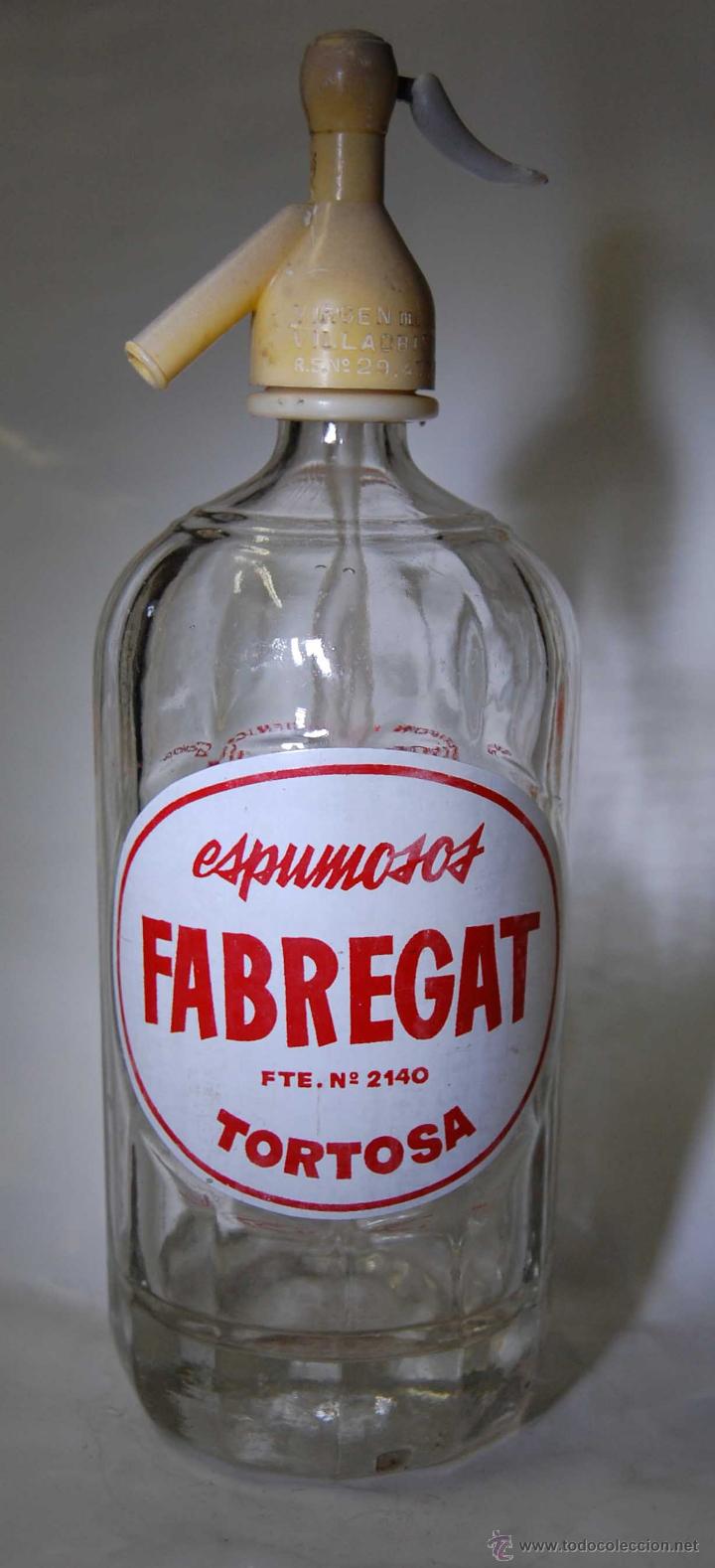Botellas antiguas: SIF&Oacute;N F&Aacute;BREGAT DE TORTOSA - Foto 1