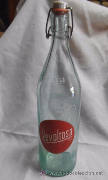 Botellas antiguas: BOTELLA GASEOSA REVOLTOSA - Foto 1