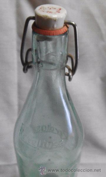 Botellas antiguas: BOTELLA GASEOSA REVOLTOSA - Foto 3