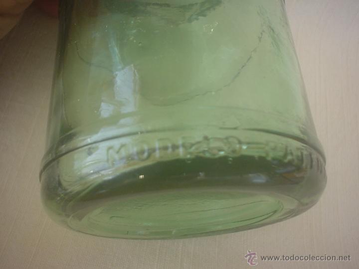 Botellas antiguas: FRASCO CRISTAL VERDE - TARRO - Foto 3