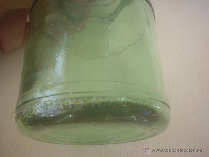 Botellas antiguas: FRASCO CRISTAL VERDE - TARRO - Foto 4