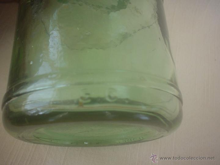 Botellas antiguas: FRASCO CRISTAL VERDE - TARRO - Foto 5