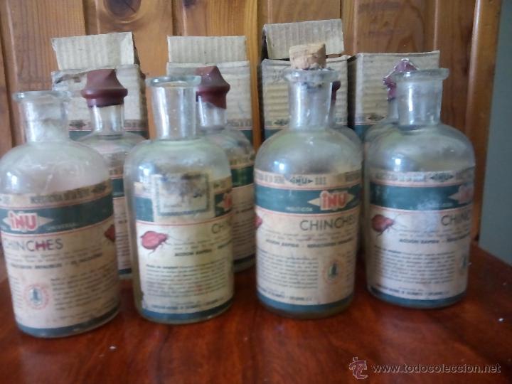 Botellas antiguas: antigua botella inu chinches - Foto 1
