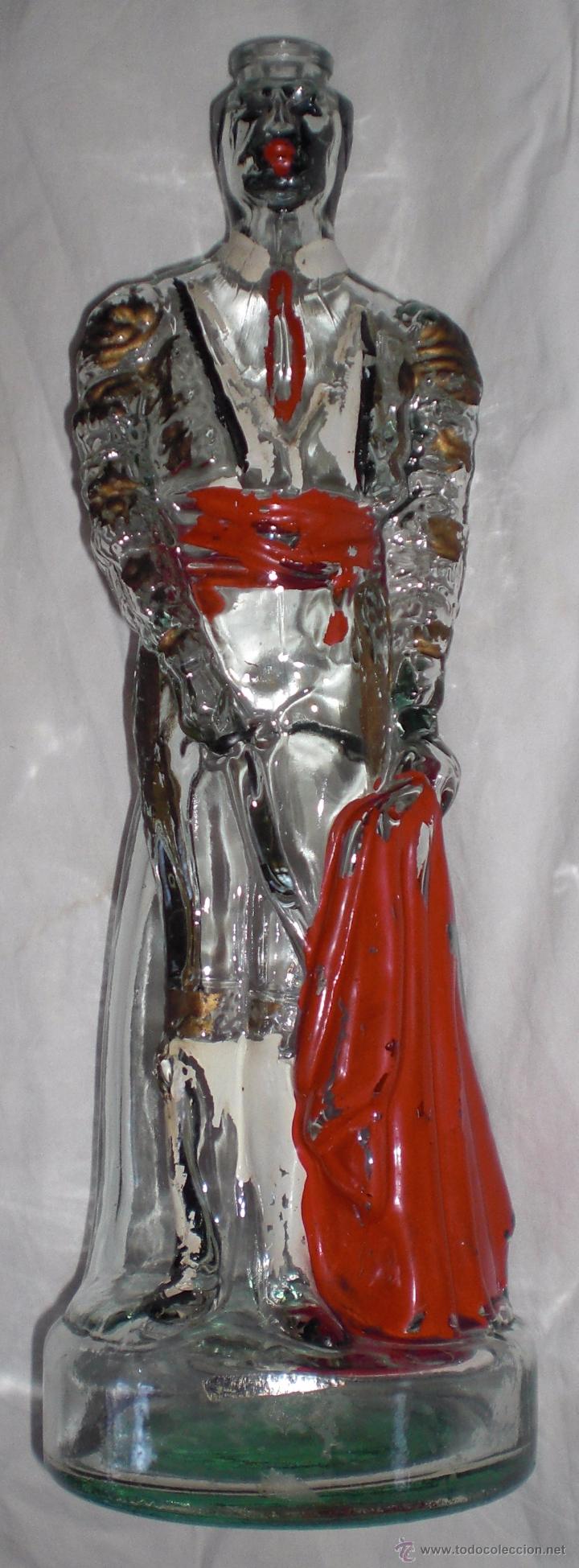 Botellas antiguas: Botella de licor forma de Torero - Foto 1