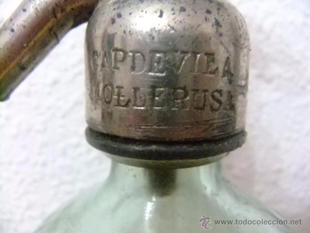 Botellas antiguas: BOTELLA SIFON CAPDEVILLA MOLLERUSA - Foto 3