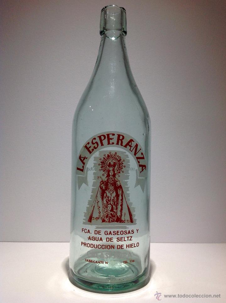 Botellas antiguas: ANTIGUA BOTELLA DE GASEOSA * LA ESPERANZA * CALASPARRA ( MURCIA)