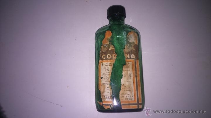 Botellas antiguas: ANTIGUA BOTELLA DE CODEINA LASA. - Foto 1