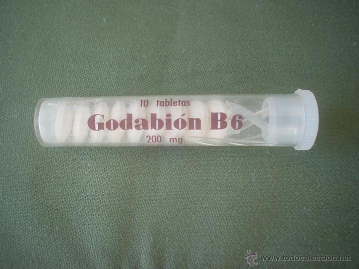 Botellas antiguas: MEDICAMENTO GODABION B 6 - E MERCK - Foto 1