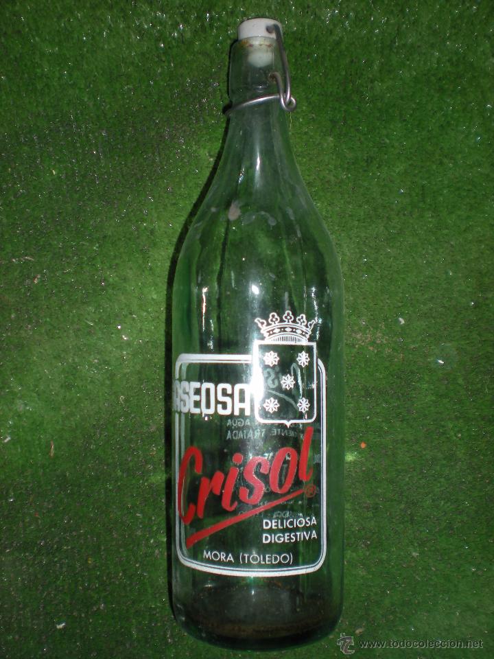 Botellas antiguas: Botella de gaseosa CRISOL - Foto 1