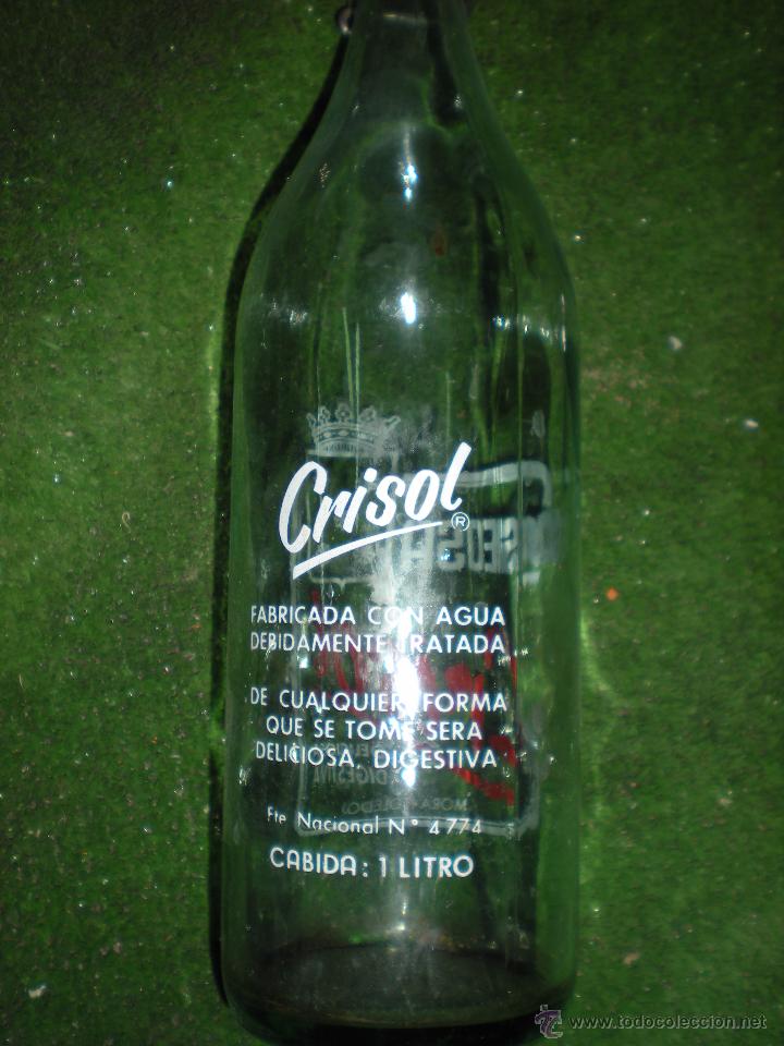 Botellas antiguas: Botella de gaseosa CRISOL - Foto 2