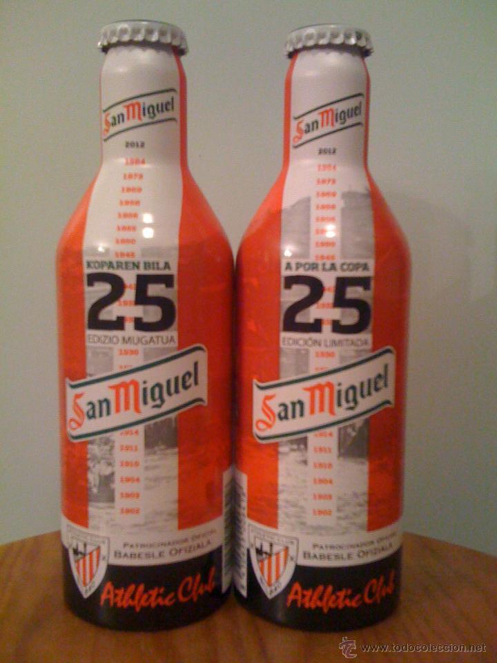 Botellas antiguas: BOTELLA DE ALUMINIO ATHLETIC DE BILBAO 2012 - Foto 1
