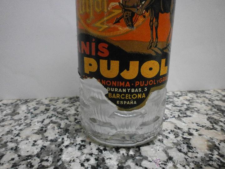 Botellas antiguas: ANTIGUA BOTELLA ANIS PUJOL - Foto 3
