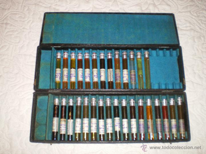 Botellas antiguas: ESTUCHE CON PRUEBAS DE ACEITE - Foto 1