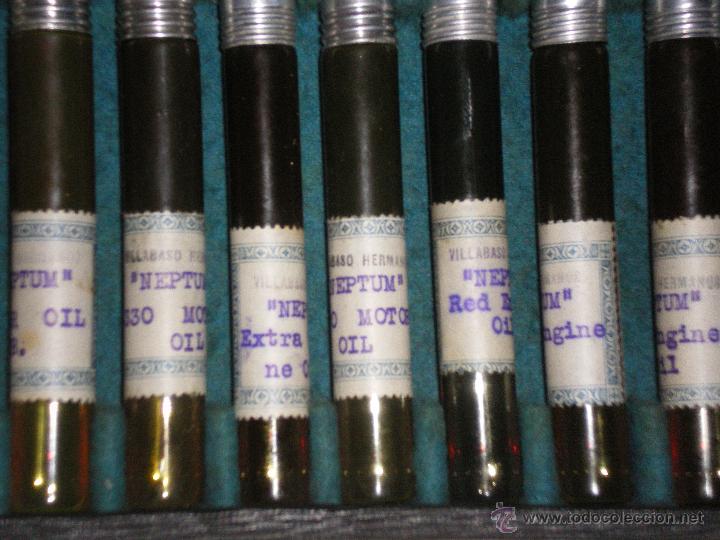 Botellas antiguas: ESTUCHE CON PRUEBAS DE ACEITE - Foto 3