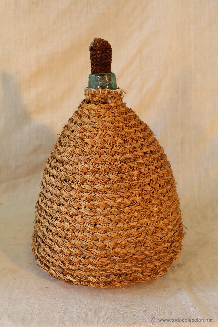 Botellas antiguas: GARRAFA VIRESA CON ESPARTO - Foto 3